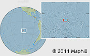 Savanna Style Location Map of the area around 22° 33' 23" S, 116° 22' 30" W, hill shading