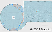 Gray Location Map of the area around 22° 33' 23" S, 117° 13' 29" W, hill shading