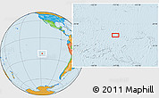 Political Location Map of the area around 22° 33' 23" S, 117° 13' 29" W