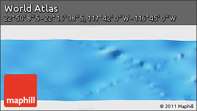 Shaded Relief Panoramic Map of the Area around 22° 33' 23" S, 117° 13' 29" W