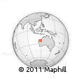 Outline Map of the Area around 22° 33' 23" S, 118° 13' 29" E, rectangular outline