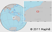 Gray Location Map of the area around 22° 33' 23" S, 119° 55' 30" E