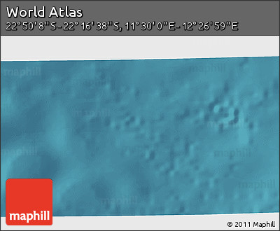 Satellite 3D Map of the Area around 22° 33' 23" S, 11° 58' 29" E