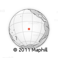Outline Map of the Area around 22° 33' 23" S, 129° 58' 29" W, rectangular outline
