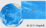 Shaded Relief Location Map of the area around 22° 33' 23" S, 132° 31' 30" W