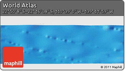 Shaded Relief Panoramic Map of the Area around 22° 33' 23" S, 140° 10' 30" W