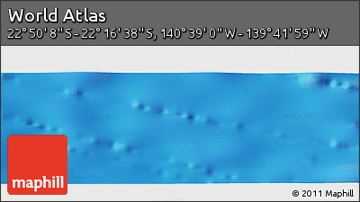 Shaded Relief Panoramic Map of the Area around 22° 33' 23" S, 140° 10' 30" W