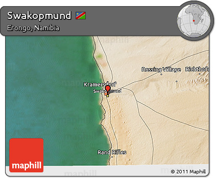 Satellite 3D Map of Swakopmund