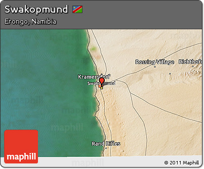 Satellite 3D Map of Swakopmund