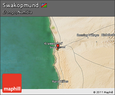Satellite 3D Map of Swakopmund
