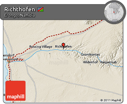 Shaded Relief 3D Map of Richthofen