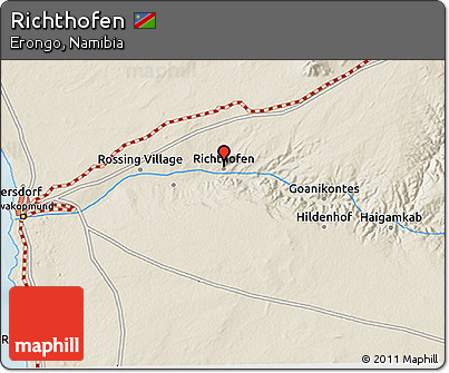Shaded Relief 3D Map of Richthofen
