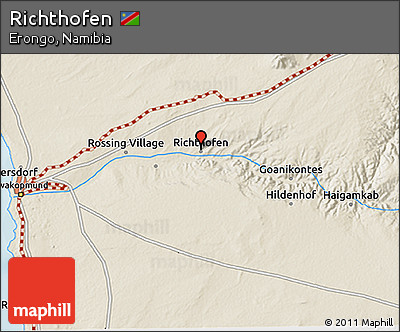 Shaded Relief 3D Map of Richthofen