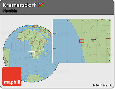 Savanna Style Location Map of Kramersdorf