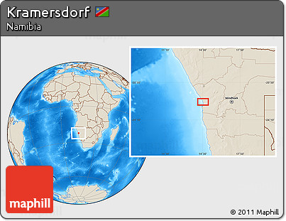 Shaded Relief Location Map of Kramersdorf
