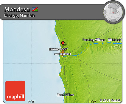 Physical Map of Mondesa