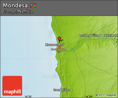 Physical Map of Mondesa