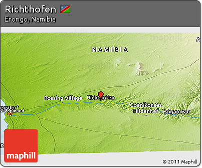 Physical Panoramic Map of Richthofen
