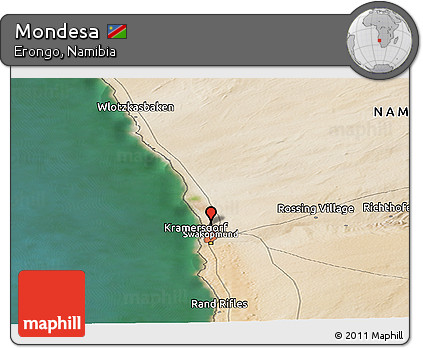 Satellite Panoramic Map of Mondesa