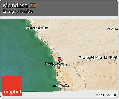 Satellite Panoramic Map of Mondesa
