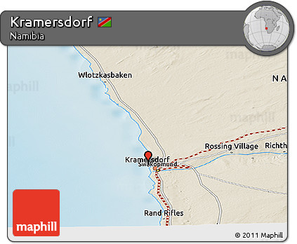 Shaded Relief Panoramic Map of Kramersdorf