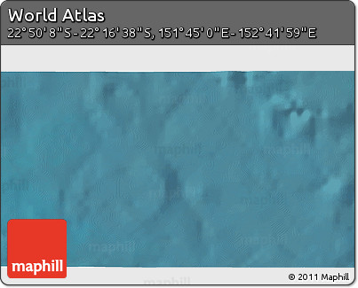 Satellite 3D Map of the Area around 22° 33' 23" S, 152° 13' 29" E
