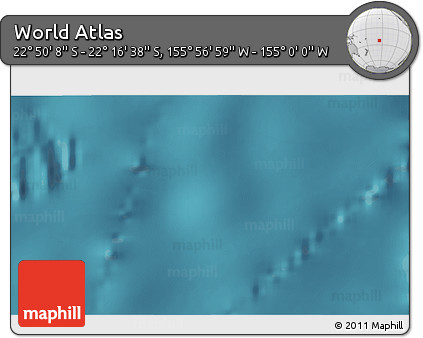 Satellite 3D Map of the Area around 22° 33' 23" S, 155° 28' 29" W