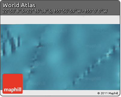 Satellite 3D Map of the Area around 22° 33' 23" S, 155° 28' 29" W