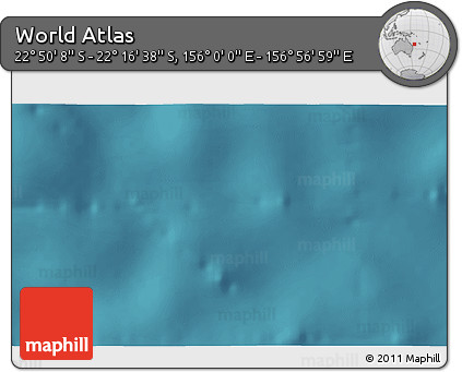 Satellite 3D Map of the Area around 22° 33' 23" S, 156° 28' 29" E