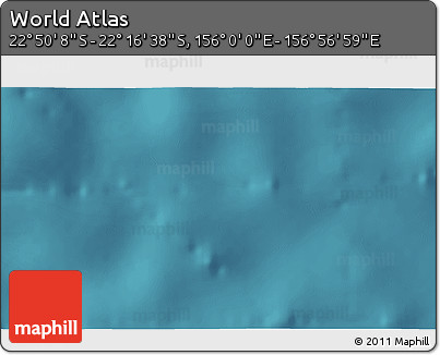 Satellite 3D Map of the Area around 22° 33' 23" S, 156° 28' 29" E