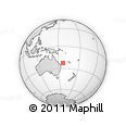 Outline Map of the Area around 22° 33' 23" S, 156° 28' 29" E, rectangular outline