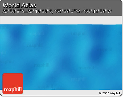 Shaded Relief 3D Map of the Area around 22° 33' 23" S, 157° 10' 30" W