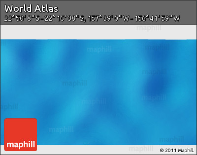 Shaded Relief 3D Map of the Area around 22° 33' 23" S, 157° 10' 30" W