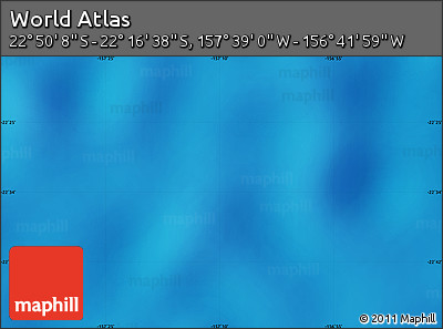 Physical Map of the Area around 22° 33' 23" S, 157° 10' 30" W