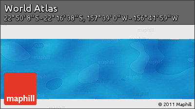 Political Panoramic Map of the Area around 22° 33' 23" S, 157° 10' 30" W