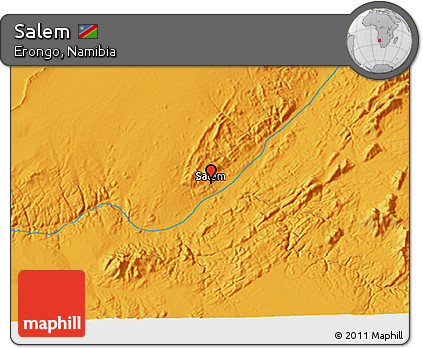 Political 3D Map of Salem