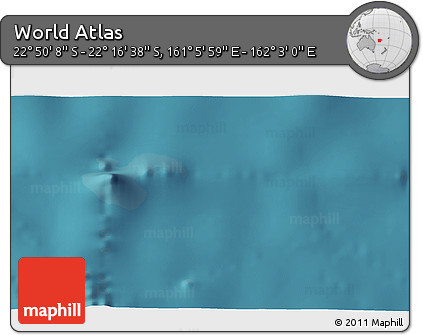 Satellite 3D Map of the Area around 22° 33' 23" S, 161° 34' 29" E