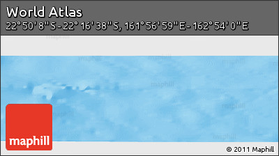 Physical Panoramic Map of the Area around 22° 33' 23" S, 162° 25' 30" E