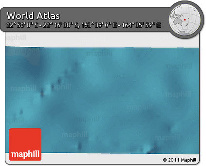 Satellite 3D Map of the Area around 22° 33' 23" S, 164° 7' 30" E