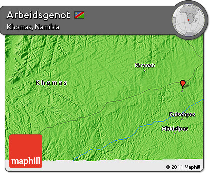 Political 3D Map of Arbeidsgenot