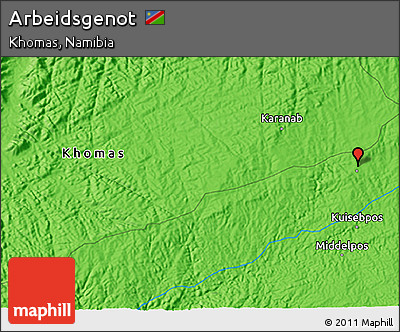 Political 3D Map of Arbeidsgenot
