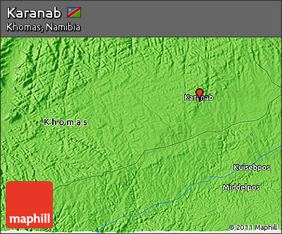 Political 3D Map of Karanab