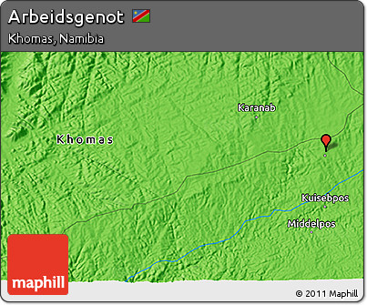 Political 3D Map of Arbeidsgenot