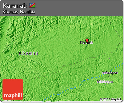 Political 3D Map of Karanab