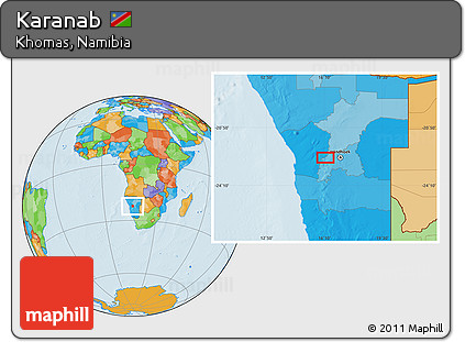 Political Location Map of Karanab
