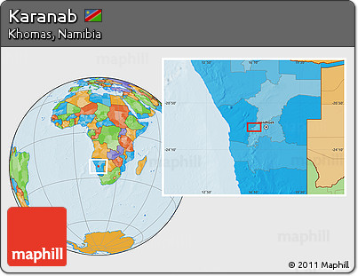 Political Location Map of Karanab
