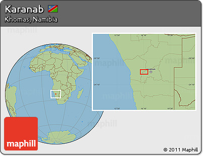 Savanna Style Location Map of Karanab