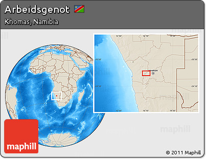 Shaded Relief Location Map of Arbeidsgenot