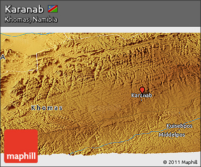 Physical Panoramic Map of Karanab