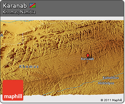 Physical Panoramic Map of Karanab